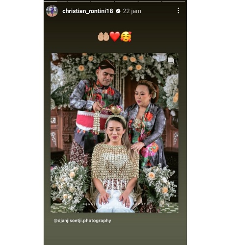 Cristian Gonzales melakukan siraman jelang pernikahan putrinya, Amanda Gonzales. (Foto: Instagram @christian_rontini18)