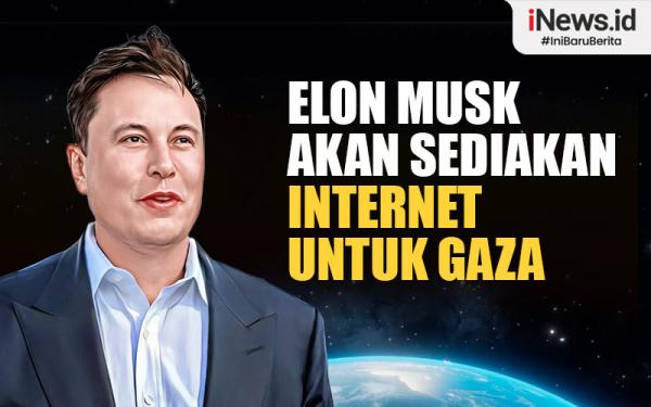 Infografis Elon Musk Akan Sediakan Internet Starlink Untuk Gaza