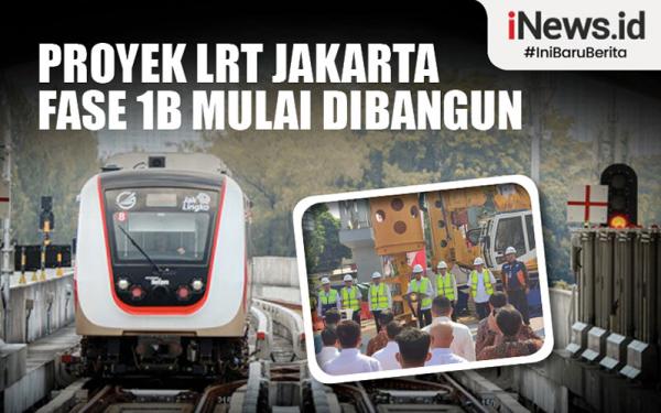 Infografis Proyek LRT Jakarta Fase 1B Mulai Dibangun