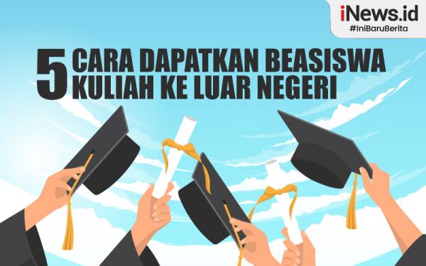 Infografis 5 Cara Mendapatkan Beasiswa Kuliah Ke Luar Negeri