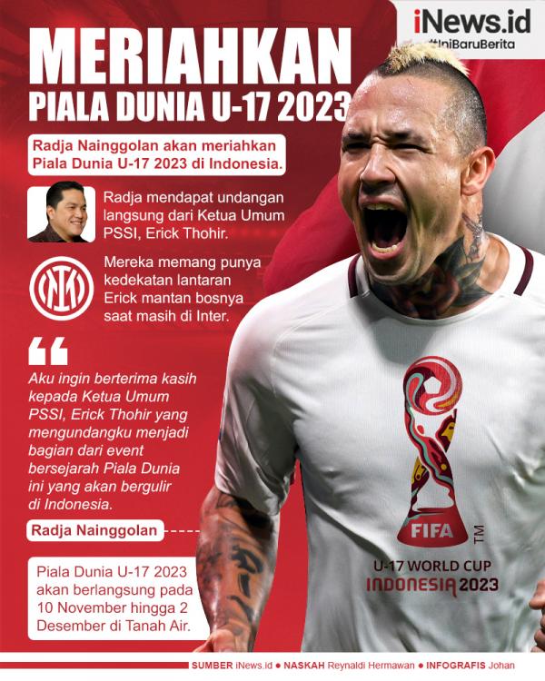 Infografis Radja Nainggolan Bakal Meriahkan Piala Dunia U-17 2023 di Indonesia
