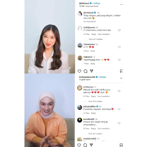 Postingan Instagram Shania dan Melody. (Foto: Instagram/tangkapan layar)