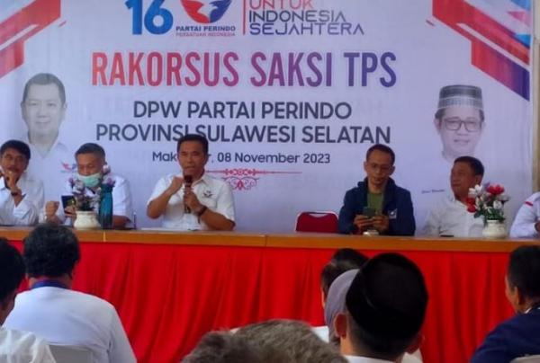 Hadapi Pemilu 2024 Dpw Partai Perindo Sulsel Gelar Rakorsus Saksi Tps 2709