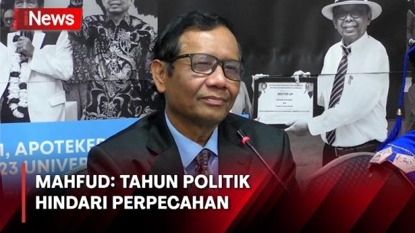 Mahfud MD Tegaskan Masuki Tahun Politik untuk Hindari Perpecahan