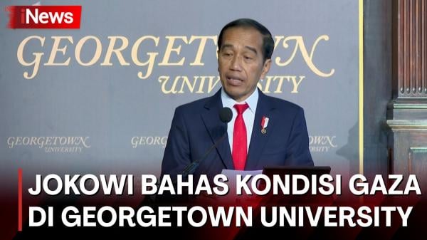 Beri Kuliah Umum di Georgetown University, Jokowi Bahas Kondisi Gaza