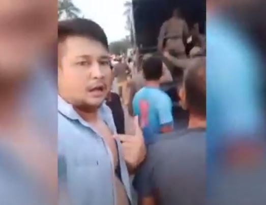 Tangkapan layar detik-detik korban usai dikeroyok petugas Satpol PP. (Foto: iNews)
