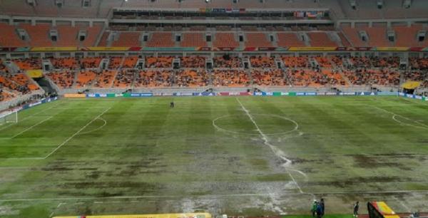 Penampakan Lapangan JIS Banjir, Duel Brasil Vs Argentina di Piala Dunia U-17 Ditunda 30 Menit