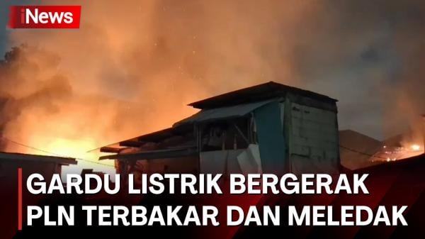 CCTV Rekam Detik-Detik Gardu Listrik PLN Meledak, 20 Rumah Di Muara ...