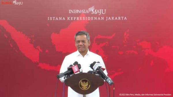 (Wamenkeu) Suahasil Nazara dalam konferensi pers usai sidang kabinet paripurna yang membahas kondisi perekonomian terkini dan persiapan Natal tahun 2023 dan tahun baru 2024 di Istana Negara, Senin (11/12/2023). (Foto: Tangkapan Layar)