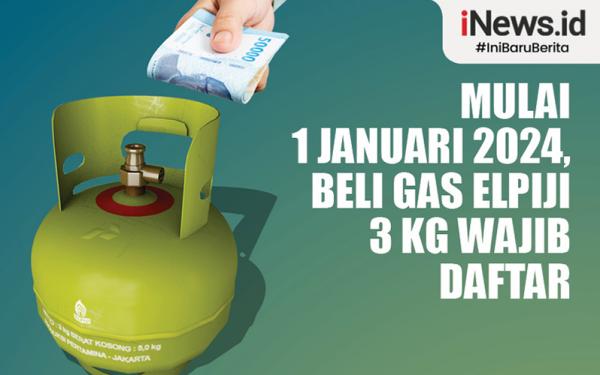 Infografis Mulai 1 Januari 2024, Beli Gas Elpiji 3 Kg Wajib Daftar