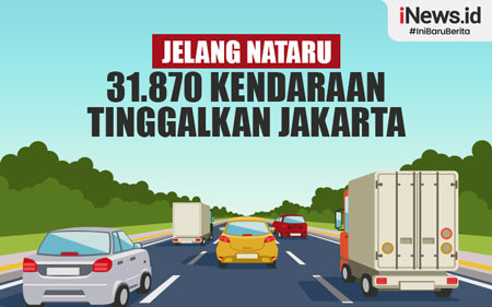 Infografis Jelang Nataru, 31.870 Kendaraan Tinggalkan Jakarta