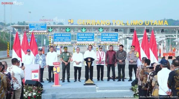 Presiden Jokowi Resmikan Jalan Tol Pamulang-Cinere-Raya Bogor, Nilai Investasi Rp4 Triliun Presiden Jokowi Resmikan Jalan Tol Pamulang-Cinere-Raya Bogor, Nilai Investasi Rp4 Triliun
