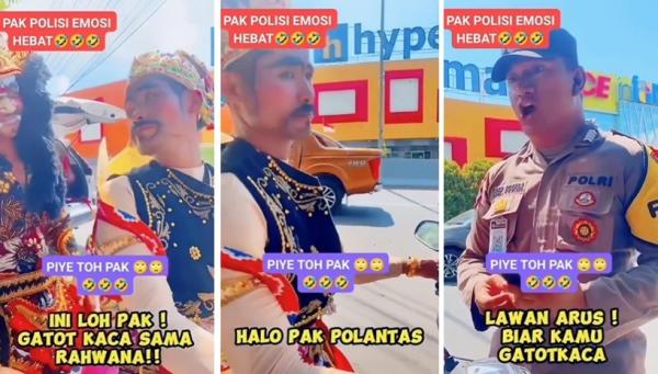 Viral Polisi Tilang Gatot Kaca Karena Tak Pakai Helm Netizen Bisa