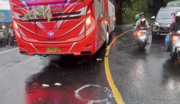 Kecelakaan Maut, Pemotor Tewas Terlindas Bus Di Puncak