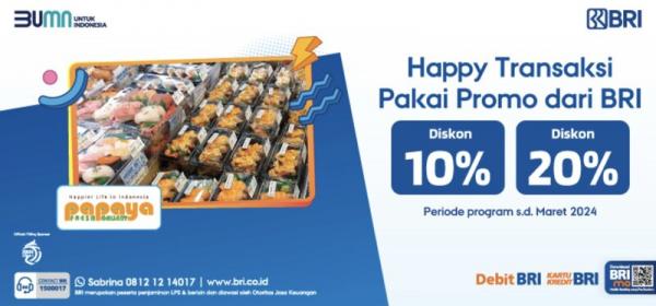 promo BRI Papaya Fresh Gallery Promo spesial BRI di Papaya Fresh Gallery. (Foto: dok BRI)