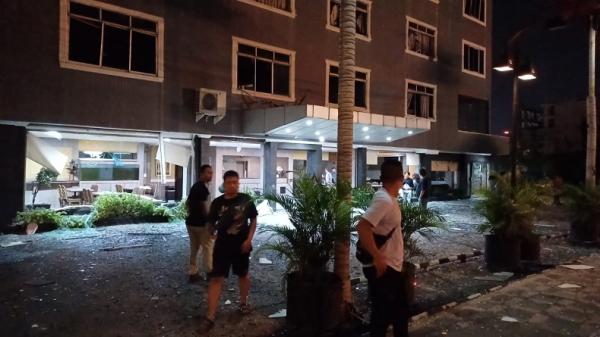 Penampakan Lokasi Ledakan di Medan, Jalanan Dipenuhi Pecahan Kaca