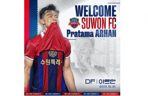 Suwon FC Akan Gelar TC dan Uji Coba di Indonesia usai Rekrut Pratama Arhan