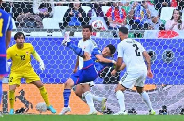Timnas Irak menang 2-1 atas Jepang di Piala Asia 2023. Hasil ini membuat Irak lolos ke 16 besar. (foto:AFC)