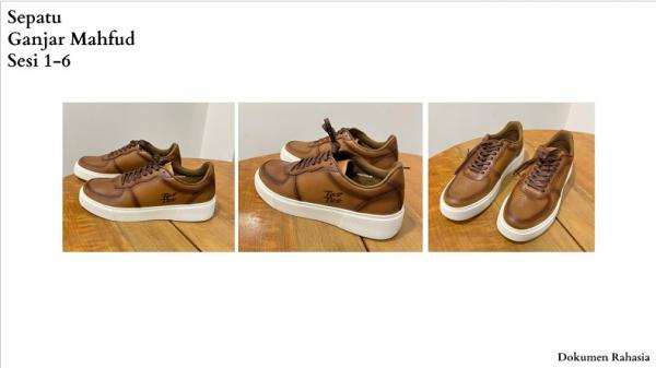 Sepatu Kulit Ganjar-Mahfud Ganjar Pranowo dan Mahfud MD tampil modis mengenakan sepatu kulit berwarna cokelat buatan lokal pada debat cawapres. (Foto: Istimewa)