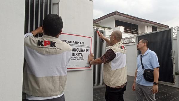 KPK sita rumah SYL di Jakarta Selatan. (Foto: Istimewa)