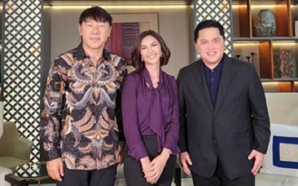 Shin Tae-yong Erick Thohir Pelatih Timnas Indonesia Shin Tae-yong berjumpa dengan Ketua Umum PSSI Erick Thohir. (Foto: Instagram/shintaeyong7777)