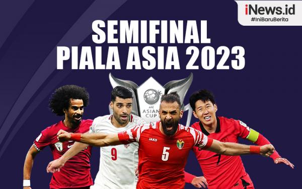 Infografis Daftar 4 Tim Yang Lolos Semifinal Piala Asia 2023