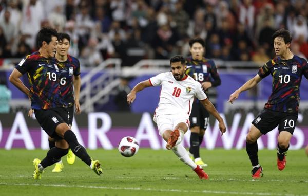 Yordania Timnas Yordania melaju ke final Piala Asia 2023. Yordania melibas Korea Selatan dengan skor 2-0. (foto: REUTERS)