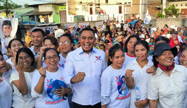 Caleg Partai Perindo Antonius Riyanto Janji Atasi Pengangguran di Kampung Sawah Cilincing