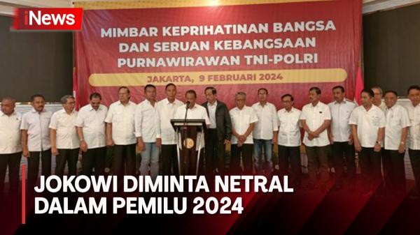 Hadapi Pemilu, Purnawirawan TNI-Polri Minta Presiden Jokowi Netral dan Profesional