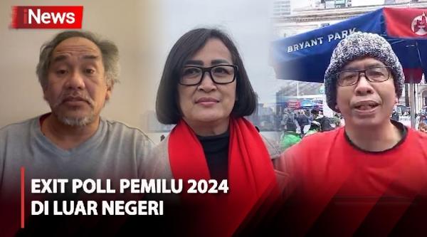 Pemilu 2024 di Luar Negeri, Diaspora AS Rela Lakukan Exit Poll di Tengah Cuaca Hujan