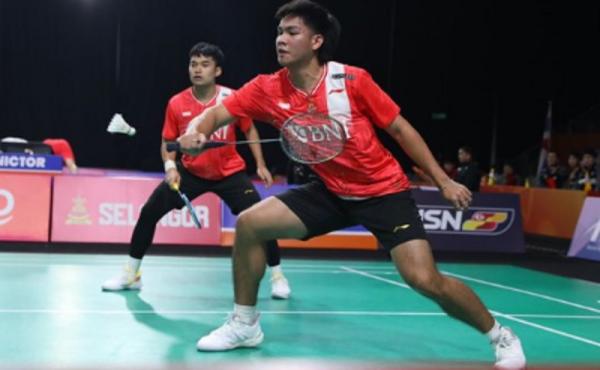 Ganda putra Indonesia Leo Rolly Carnando/Daniel Marthin dikalahkan utusan Korea Selatan Ki Dong Ju/Kim Won Ho (Foto: PBSI)
