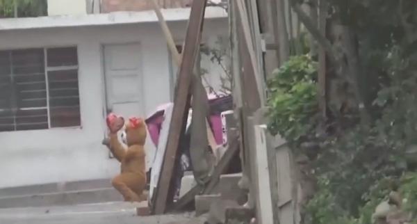 Viral, Polisi Peru Jadi Teddy Bear untuk Tangkap Bandar Narkoba, Netizen:  di Indonesia Boneka Mampang!