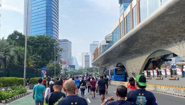 Warga Jakarta Kembali Padati CFD Bundaran HI usai Pemilu 2024