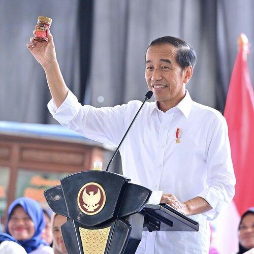 Presiden RI Jokowi memuji kreativitas produk nasabah PNM Mekaar. (Foto: dok PNM)