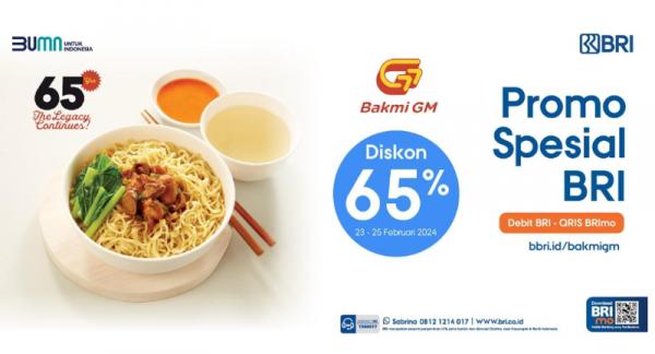 promo Bakmi GM pakai QRIS BRI Promo merchant BRI di Bakmi GM. (Foto: dok BRI)