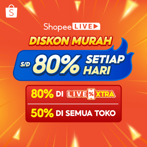Shopee Live Diskon Murah sampai dengan 80 Persen Setiap Hari. (Foto: Ist)