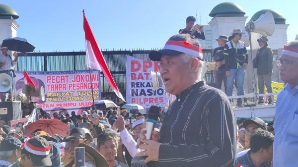 Din Syamsuddin Pimpin Demo di Gedung DPR, Tolak Pemilu Curang