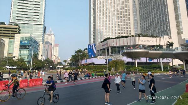 Hari ke-13 Ramadhan, CFD Jakarta Tetap Diramaikan Warga Berolahraga Pagi