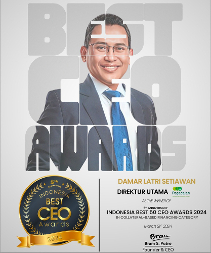 Dirut Pegadaian Damar Latri Setiawan Direktur Utama PT Pegadaian Damar Latri Setiawan raih penghargaan Best 50 CEO 2024. (Foto: dok Pegadaian)
