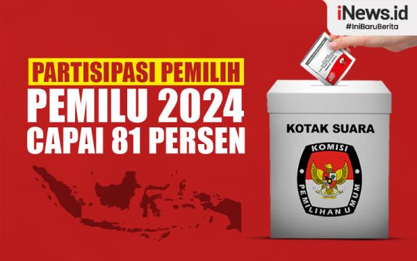 Infografis Partisipasi Pemilih Pemilu 2024 Capai 81 Persen