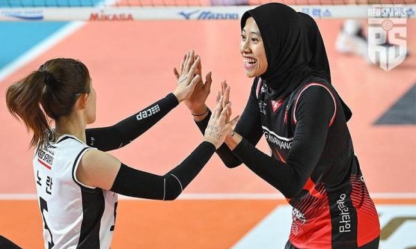 Megawati Hangestri mengucapkan salam perpisahan kepada Red Sparks. (Foto: Instagram Red Sparks)