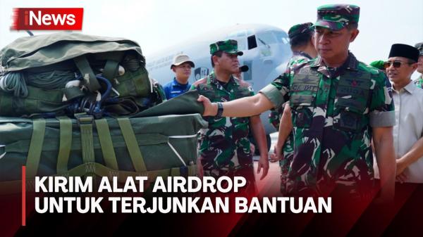 TNI Kirim 900 Payung Udara ke Yordania untuk Terjunkan Bantuan ke Warga Gaza Palestina