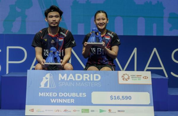 Rinov Rivaldy/Pitha Haningtyas Mentari 12 Jalan ganda campuran Indonesia, Rinov Rivaldy/Pitha Haningtyas Mentari ke Olimpiade Paris 2024 makin terbuka. (Foto: PBSI)