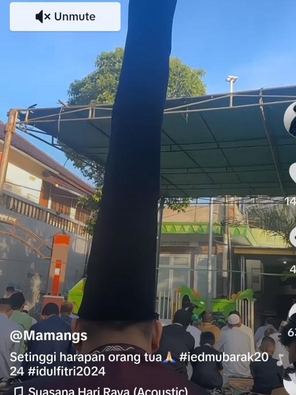 WhatsApp Image 2024 04 11 At 10 09 07 AM Momen lucu dan unik di Lebaran hari pertama. (foto: TikTok)