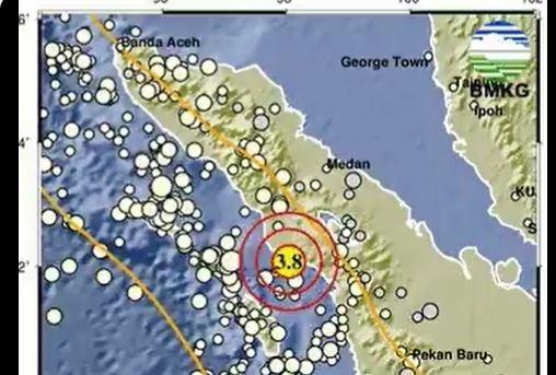 Gempa Terkini M3,8 Guncang Aceh Singkil<