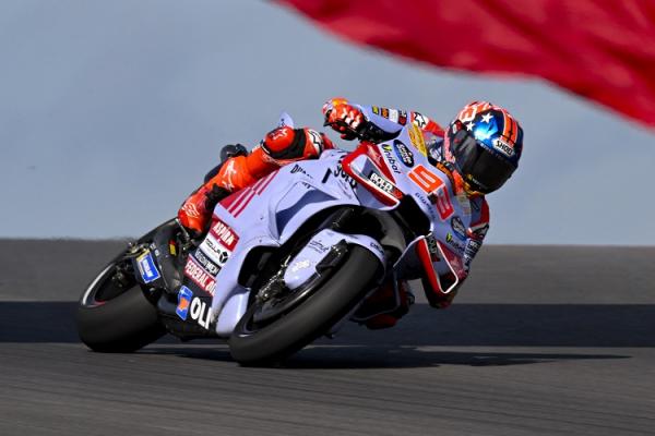 Pembalap Gresini Ducati, Marc Marquez, finis kedua dalam sprint rally MotoGP Amerika Serikat 2024 di Circuit of The Americas (COTA), Austin, Texas, Minggu (14/4/2024) dini hari WIB. (Foto: REUTERS)