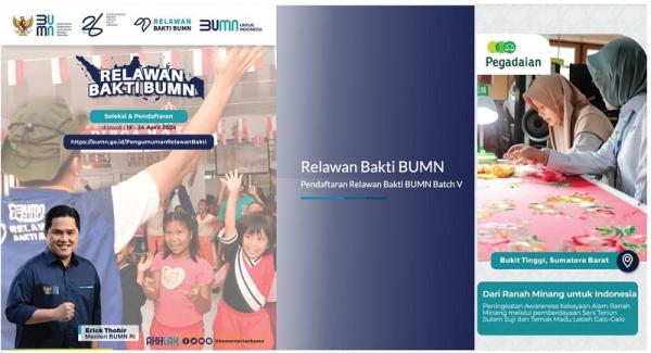 Relawan Bakti BUMN Batch V. (Foto: dok Pegadaian)