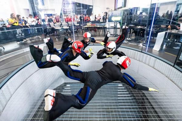 Atlet-atlet Indoor Skydiving Indonesia tampil menawan pada5th Federation Aeronautique Internationale (FAI) World Cup of Indoor Skydiving (WCIS) & 1st FAI Asian Indoor Skydiving Championship di Macau, China. (Foto: IST)