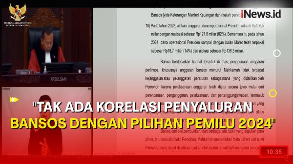 MK Sebut Bansos Tak Berhubungan dengan Kenaikan Suara Paslon di Pilpres 2024