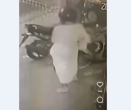 Viral Video Pria Pakai Daster Curi Motor Matik di Parkiran Hotel Semarang